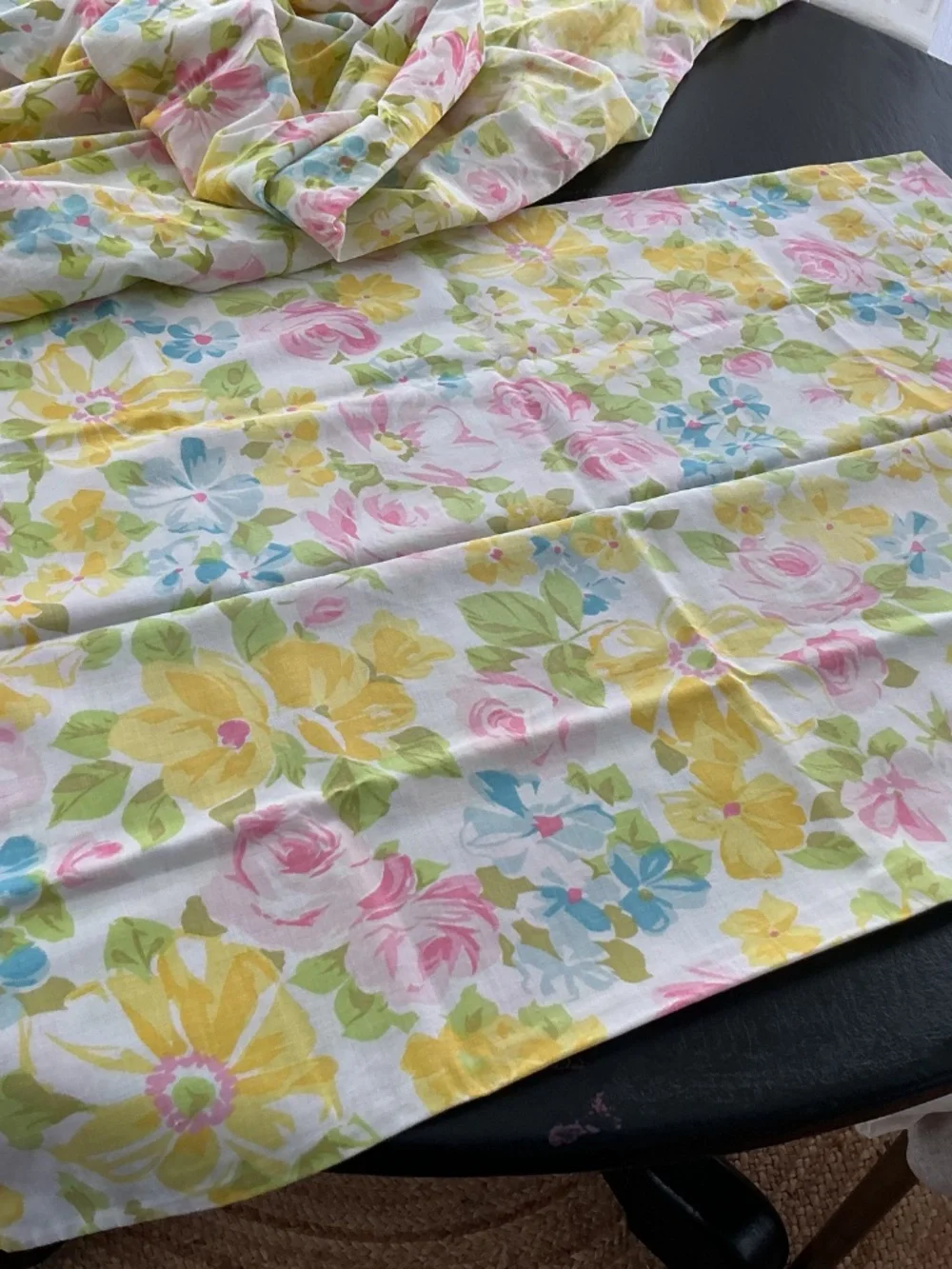 Vintage Fitted Sheet and Pillow Case